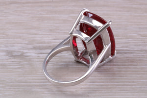 Very Large Garnet C Z Ring