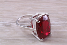 Load image into Gallery viewer, Very Large Garnet C Z Ring