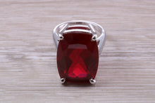 Load image into Gallery viewer, Very Large Garnet C Z Ring