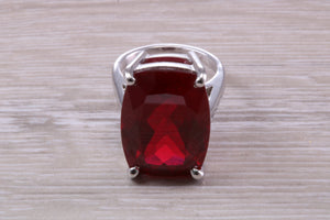 Very Large Garnet C Z Ring
