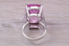 Load image into Gallery viewer, Very Large Dark Pink Sapphire C Z Ring