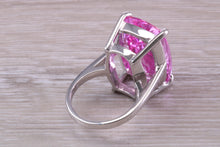 Load image into Gallery viewer, Very Large Dark Pink Sapphire C Z Ring