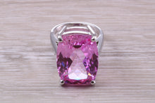 Load image into Gallery viewer, Very Large Dark Pink Sapphire C Z Ring