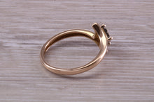 Load image into Gallery viewer, Cross Over Diamond set Yellow Gold Ring