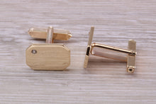 Load image into Gallery viewer, Diamond set Gold Cufflinks, Heavy Solid Yellow Gold