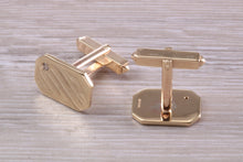 Load image into Gallery viewer, Diamond set Gold Cufflinks, Heavy Solid Yellow Gold