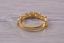 Load image into Gallery viewer, Beautiful Yellow Sapphire and Diamond Eternity Ring