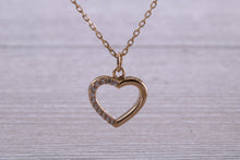 Load image into Gallery viewer, Love Heart C Z set Yellow Gold Necklace