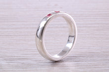 Load image into Gallery viewer, Three Natural Ruby set Silver Band
