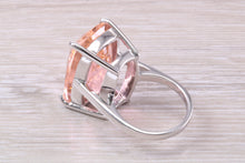 Load image into Gallery viewer, Very Large Morganite C Z Ring
