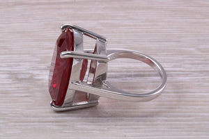 Very Large Garnet C Z Ring
