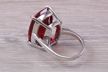 Load image into Gallery viewer, Very Large Garnet C Z Ring