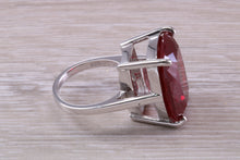 Load image into Gallery viewer, Very Large Garnet C Z Ring