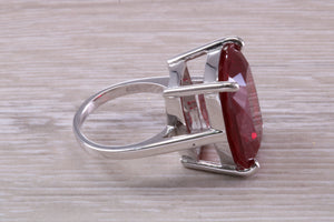 Very Large Garnet C Z Ring