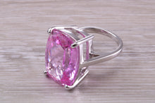 Load image into Gallery viewer, Very Large Dark Pink Sapphire C Z Ring