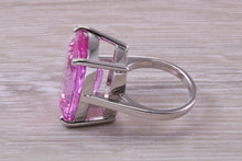 Load image into Gallery viewer, Very Large Dark Pink Sapphire C Z Ring