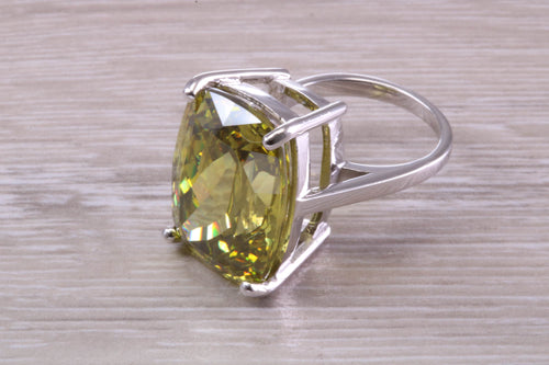 Very Large Dark Peridot C Z Ring