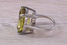 Load image into Gallery viewer, Very Large Dark Peridot C Z Ring