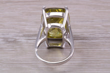 Load image into Gallery viewer, Very Large Dark Peridot C Z Ring