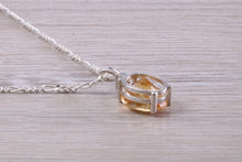 Load image into Gallery viewer, Natural Oval Cut Citrine Necklace, Made From Solid Sterling Silver