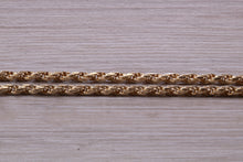 Load image into Gallery viewer, Yellow Gold 18 Inch Diamond Cut Rope Chain