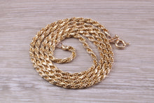 Load image into Gallery viewer, Yellow Gold 18 Inch Diamond Cut Rope Chain