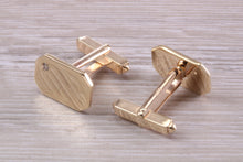 Load image into Gallery viewer, Diamond set Gold Cufflinks, Heavy Solid Yellow Gold