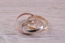 Load image into Gallery viewer, Gold Russian Wedding Band, 3 mm Wide, Three Colour Gold