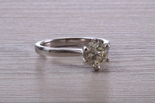 Load image into Gallery viewer, One and Half carat Platinum Diamond Solitaire, Simple and Elegant ring