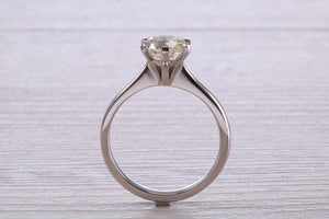 One and Half carat Platinum Diamond Solitaire, Simple and Elegant ring