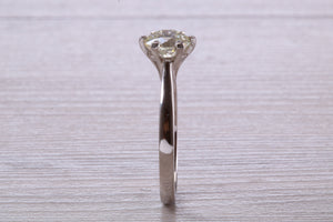 One and Half carat Platinum Diamond Solitaire, Simple and Elegant ring