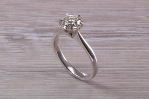 One and Half carat Platinum Diamond Solitaire, Simple and Elegant ring