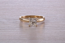 Load image into Gallery viewer, Classic One carat Princess cut Diamond Solitaire, Simple and Elegant Design