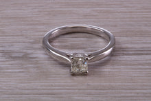 Load image into Gallery viewer, Half carat Princess Cut Diamond set Platinum Solitaire