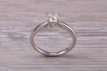 Load image into Gallery viewer, Half carat Princess Cut Diamond set Platinum Solitaire