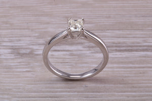 Half carat Princess Cut Diamond set Platinum Solitaire