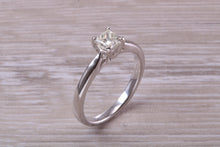 Load image into Gallery viewer, Half carat Princess Cut Diamond set Platinum Solitaire