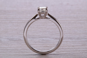 Half carat Princess Cut Diamond set Platinum Solitaire