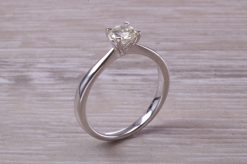 Half carat Round Cut Diamond set Platinum Solitaire