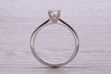 Load image into Gallery viewer, Half carat Round Cut Diamond set Platinum Solitaire