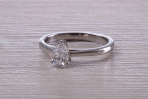 Half carat D colour Certified Tear Drop Cut Diamond set Solitaire