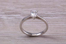 Load image into Gallery viewer, Half carat D colour Certified Tear Drop Cut Diamond set Solitaire