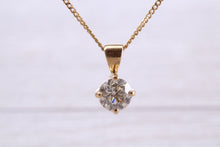 Load image into Gallery viewer, Simple and Elegant 0.70 carat Certified Diamond Solitaire Necklace