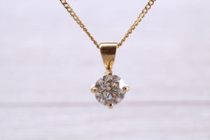 Simple and Elegant 0.70 carat Certified Diamond Solitaire Necklace