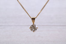 Load image into Gallery viewer, Simple and Elegant 0.70 carat Certified Diamond Solitaire Necklace
