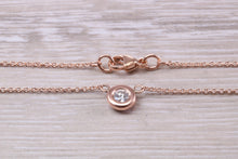 Load image into Gallery viewer, Elegant Quarter carat Diamond Solitaire Necklace, Available in Your Choice of Metals