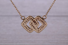 Load image into Gallery viewer, Yellow Gold Diamond Look C Z set Necklace