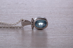 Sky Blue Topaz Necklace Made From Solid Sterling Silver