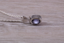 Load image into Gallery viewer, Iolite Necklace Made From Solid Sterling Silver