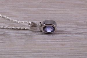 Iolite Necklace Made From Solid Sterling Silver